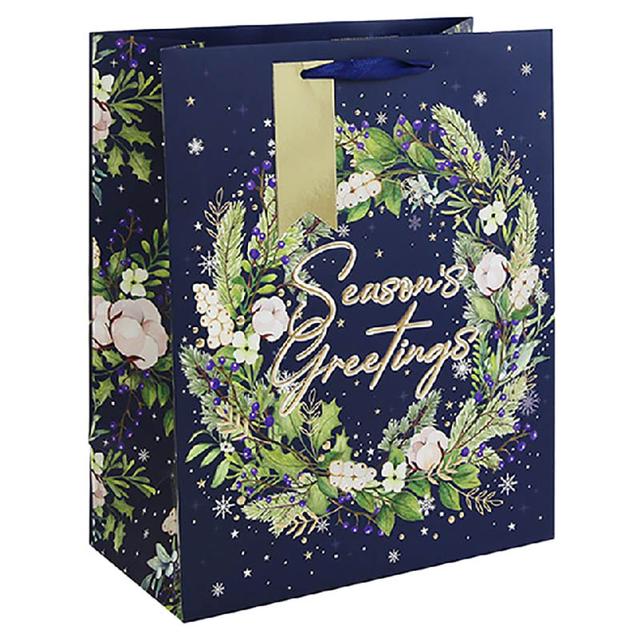 Eurowrap - 32694 Gift Bag Embossed Foil Finish - L 2pcs