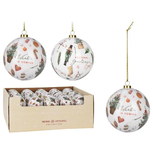 Koopman - Xmas Ball - 8 cm - Style May Vary