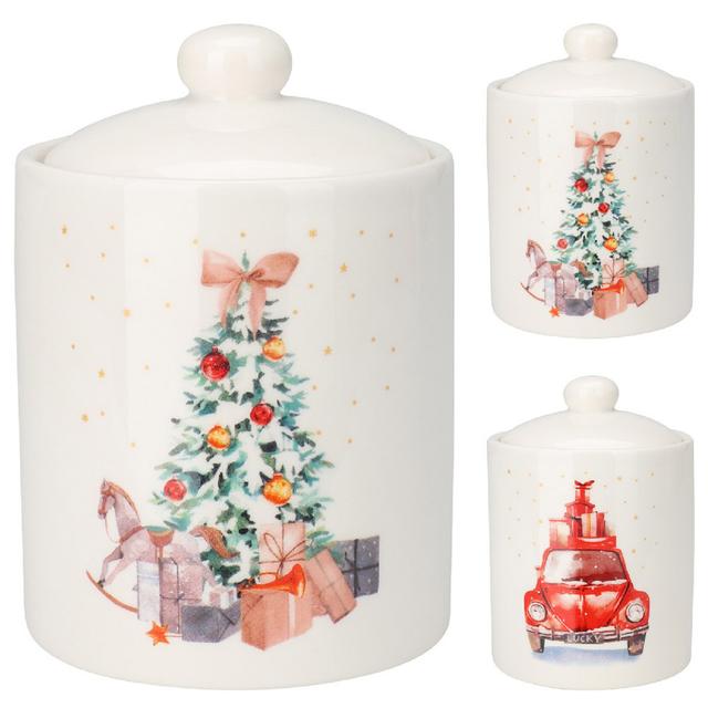 Koopman - Storage Jar Christmas - 10 X 14 cm - Style May Vary