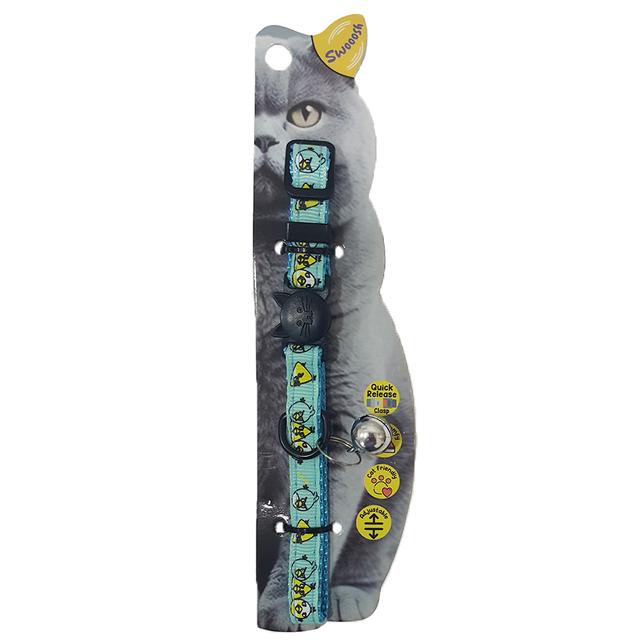 Nutrapet - Swooosh Angry Birds Nylon Safe Cat Collar - Blue