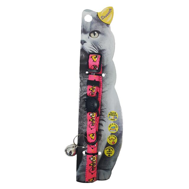 Nutrapet - Swooosh Angry Birds Nylon Safe Cat Collar - Pink