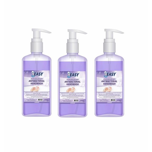 9EASY - Antibacterial Hand Wash Lavender 500ml Pack of 3