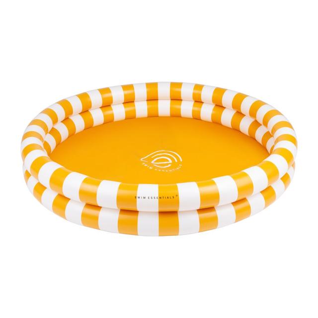 Swim Essentials - 2 Rings Yellow Stripes Children's Pool - 110 cm