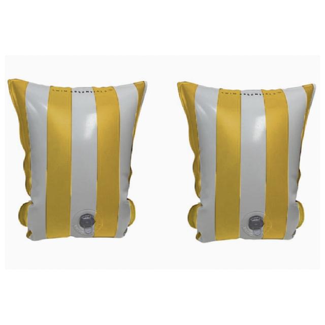 Swim Essentials - Striped Swimming Armbands - Yellow - 17x14 cm