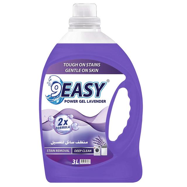 9Easy - Power Gel Laundry Liquid - Lavender - 3 L