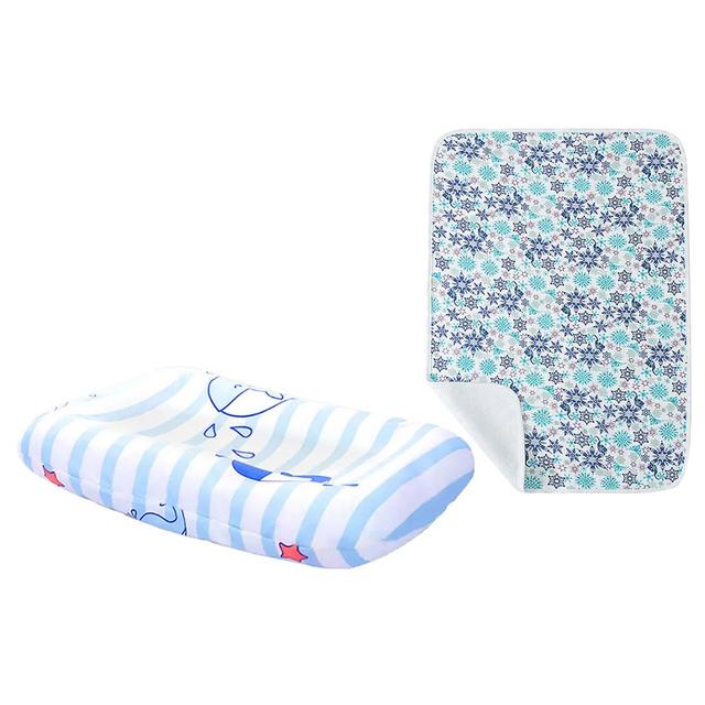 Star Babies - Printed Changing Pad With Reusable Changing Mat - Blue