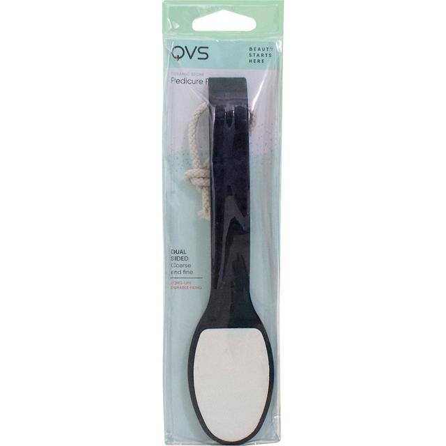 QVS - Dual Side Ceramic Pedicure File - White