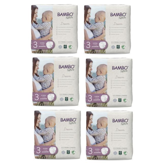 Bambo Nature Eco-Friendly Diapers Mega Pack - Size 3, 4-8Kg - 174pcs