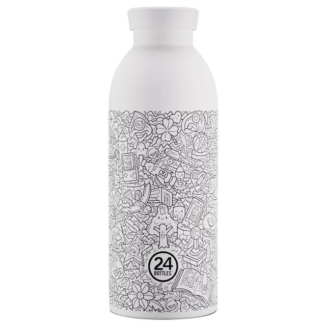 24 Bottles - Clima Fra! Stainless Steel Bottle - White - 500 ml