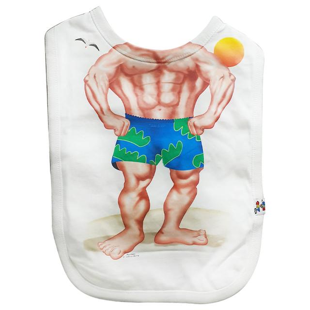 Just Add A Kid - Muscle Boy Printed Bib