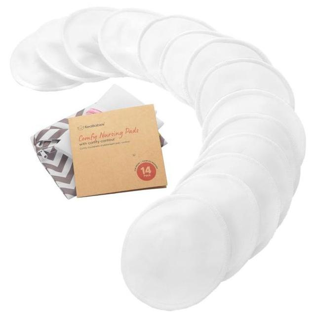 Keababies - Comfy Organic Nursing Pads - Medium 3.9 - Soft White