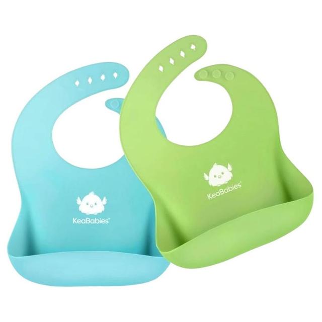 Keababies - Silicone Bibs - 2pcs - Cloud Nine