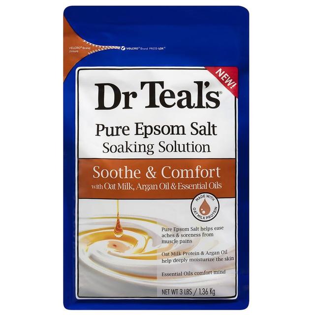 Dr Teal's - Epsom Bath Salt Oat Milk & Argan Oil - 1.36Kg