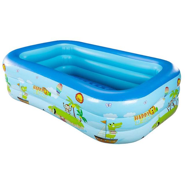 Buddiez - 3 Layers Bubble Base Square Pool - Blue