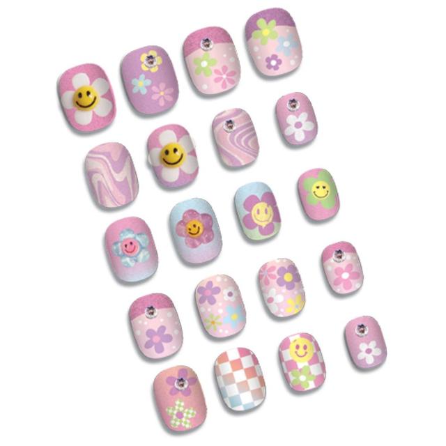 Hot Focus - Groovy Flower Nails - 20pcs