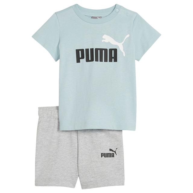 Puma - 2pc-Set - Minicats Tee & Shorts - Turquoise/Grey