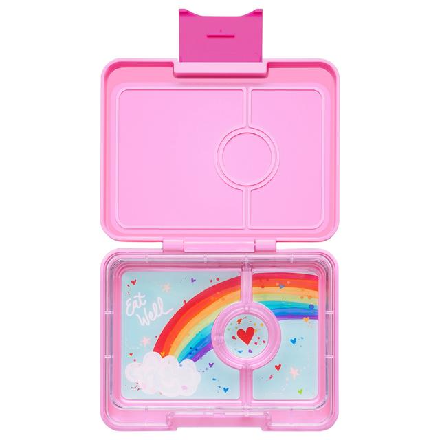 Yumbox - Rainbow 3 Compartments Snack Box - Power Pink