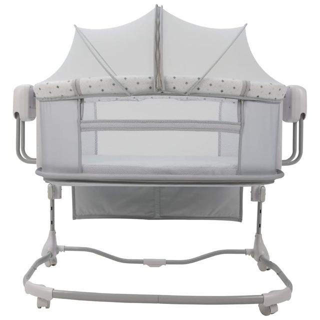 Mastela - Baby Electric Bed Swing Bassinet w/ Polka Dots - Grey