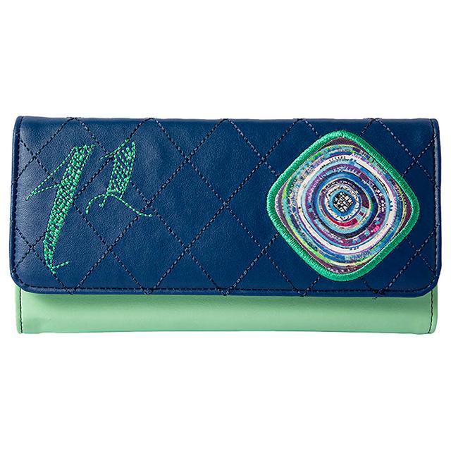 Biggdesign - Evil Eye Embroidered Wallet - Blue