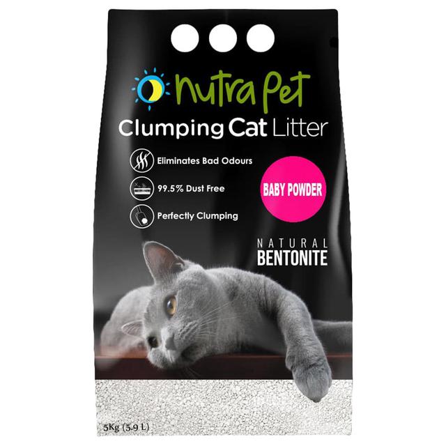 Nutrapet - Compact Cat Litter - Baby Powder - White - 5 Kg