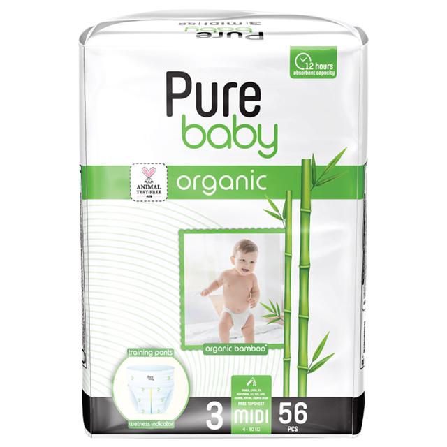 Purebaby - Organic Bamboo Pull Up Pants - 4-10 Kg - S3 - 56pcs