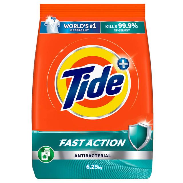 Tide - Anti-Bacterial Fast Action Laundry Detergent Powder - 6.25 Kg