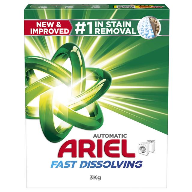 Ariel - Automatic Fast Dissolving Laundry Detergent Powder - 3 Kg