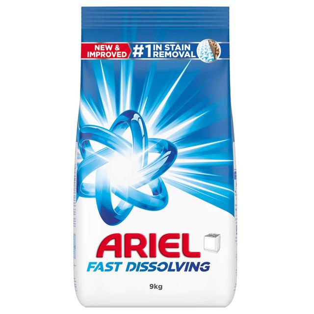 Ariel - Fast Dissolving Laundry Detergent Powder - 9 Kg