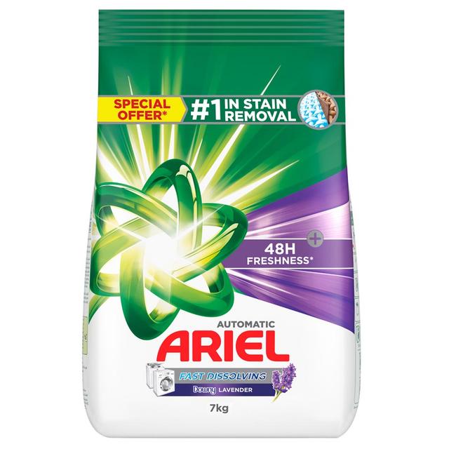 Ariel - Fast Dissolving Laundry Detergent Powder - Lavender - 7 Kg