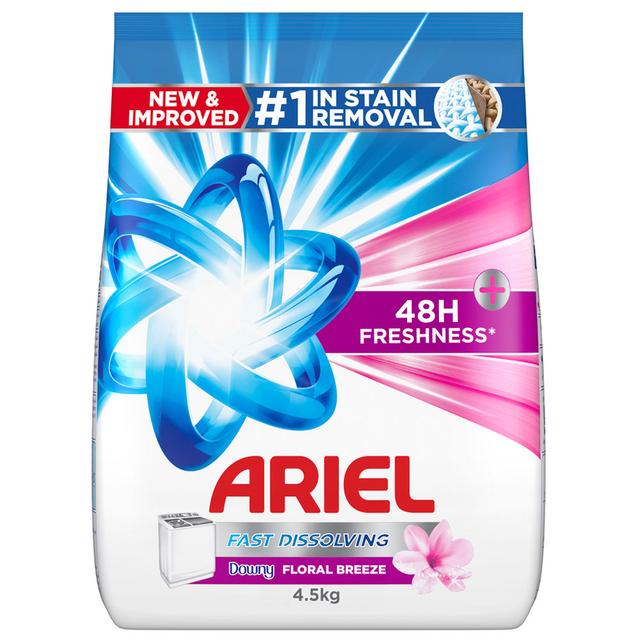 Ariel - Fast Dissolving Laundry Detergent Powder - Floral Breeze - 4.5 Kg