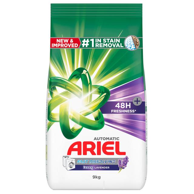 Ariel - Fast Dissolving Laundry Detergent Powder - Lavender - 9 Kg