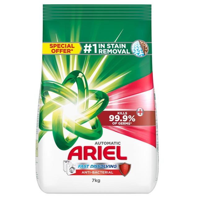 Ariel - Anti-Bacterial Laundry Detergent Powder - 7 Kg