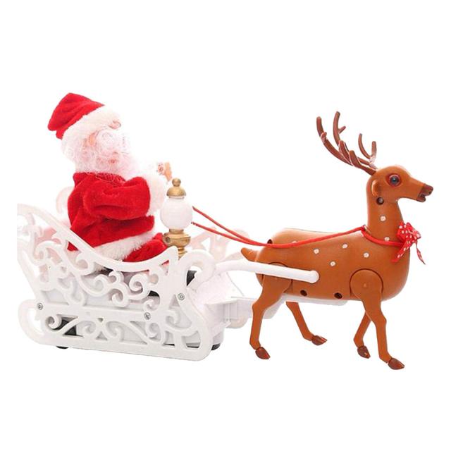 Galaxy Bubbles - Reindeer Pulling Carriage w/ Santa Claus Christmas Decoration