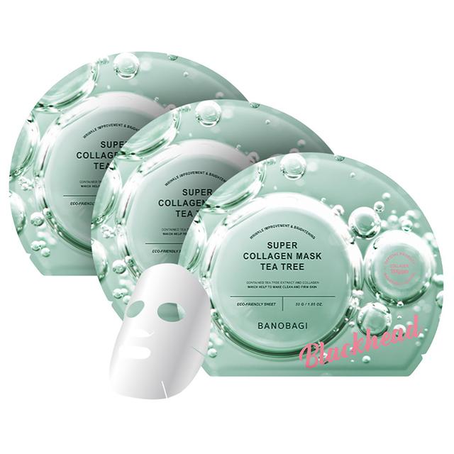 Banobagi - Super Collagen Mask - Tea Tree - 30ml - 3pcs