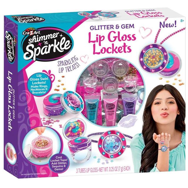 Shimmer 'N Sparkle - Glitter & Gem Lip Gloss Locket Kit