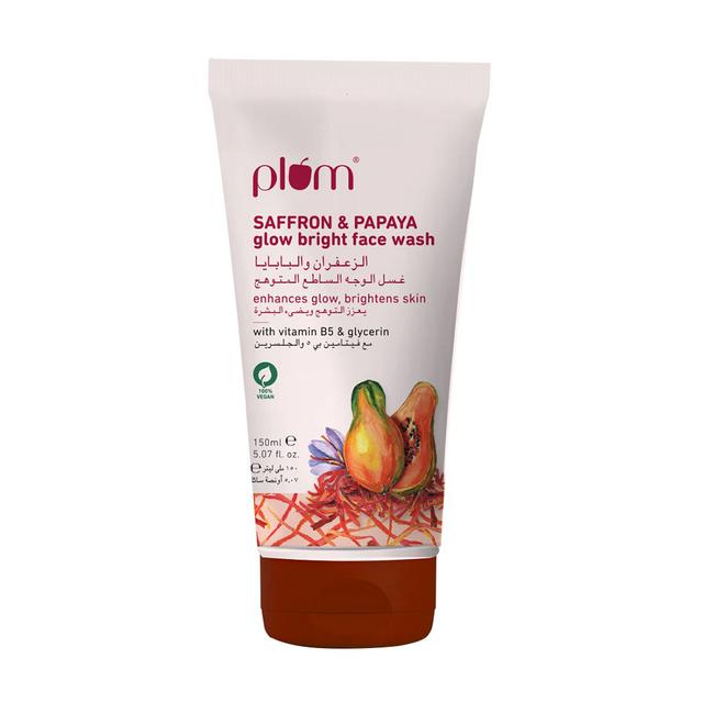 Plum Goodness - Glow Bright Face Wash - Saffron And Papaya - 150 ml