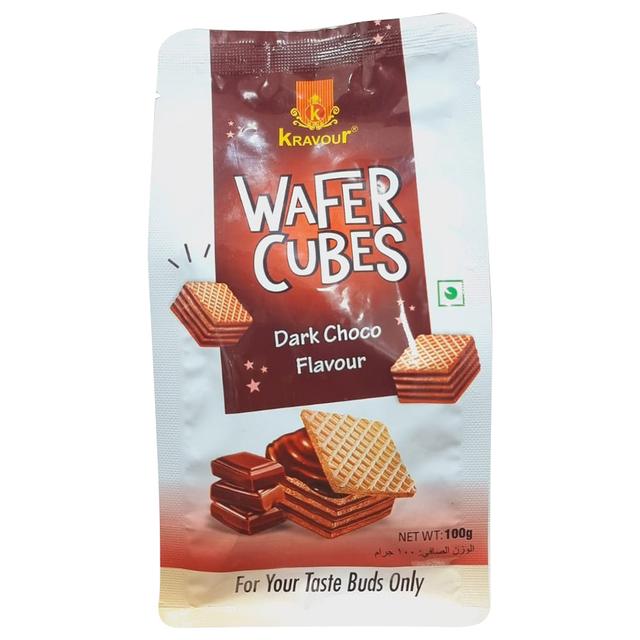 Kravour - Wafer Cubes - Dark Choco - 100g