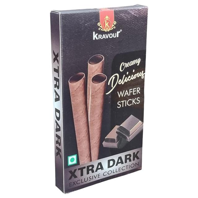 Kravour - Wafer Rolls - Xtra Dark - 75g