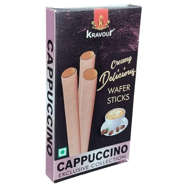 Kravour - Wafer Rolls - Cappuccino - 75g