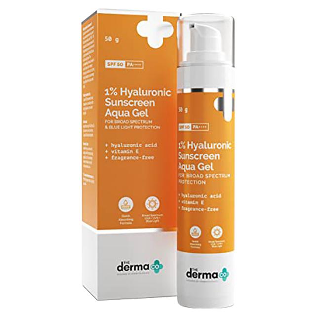 The Derma Co - 1% Hyaluronic Sunscreen Aqua Ultra Light Gel w/ SPF 50 - 50g