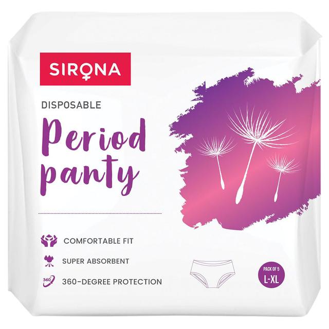 Sirona - Disposable Period Panties For Women - L/XL - Pack of 5