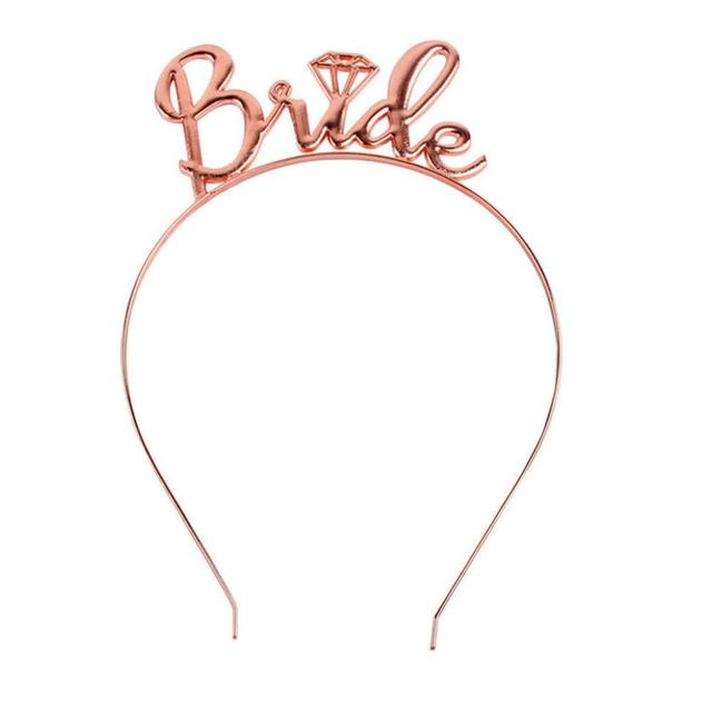 Highland - Rose Gold Bride to be Tiara Headband for Bridal Shower