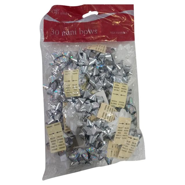 Giftmaker - Mini Bows - Silver Ice - 30pcs