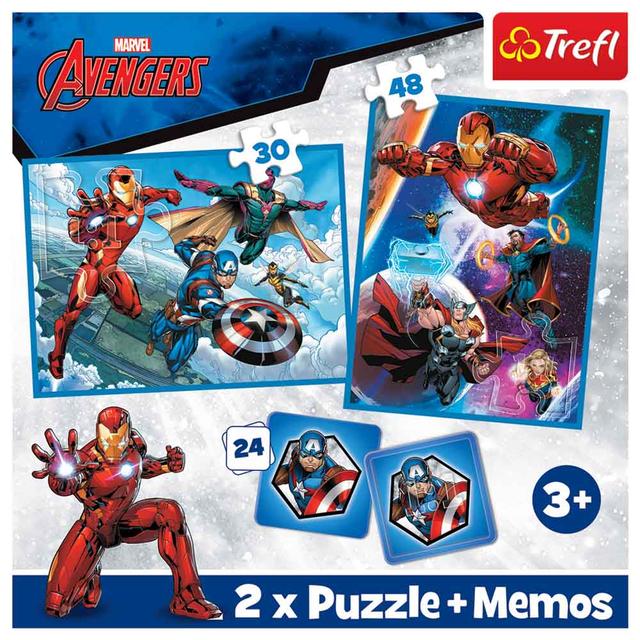 Avengers - Disney Marvel Heroes In The Action Avengers Puzzle w/ 2 Memos