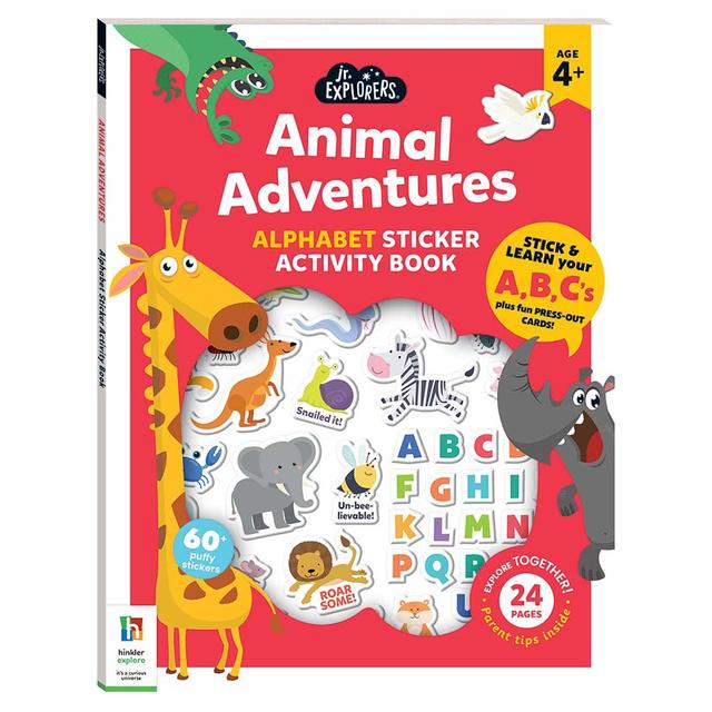 Hinkler - Junior Explorers: Animal Adventures Alphabet Sticker Activity Book