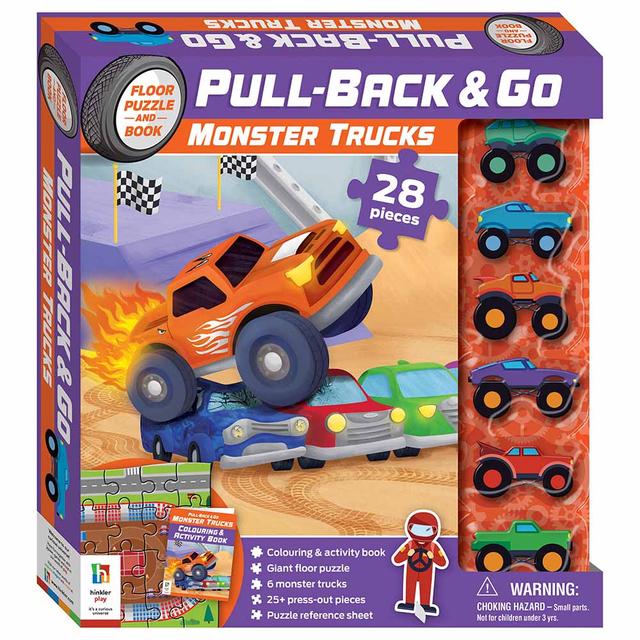 Pull Back And Go Monster Trucks Book