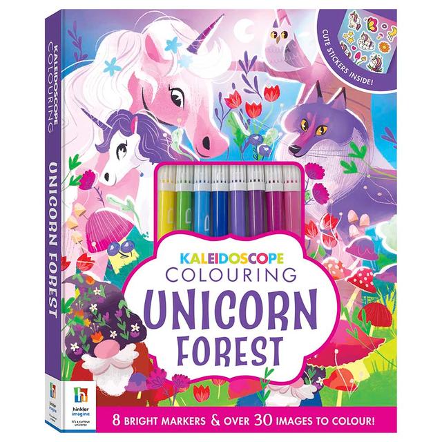 Kaleidoscope Colouring Unicorn Forest Book