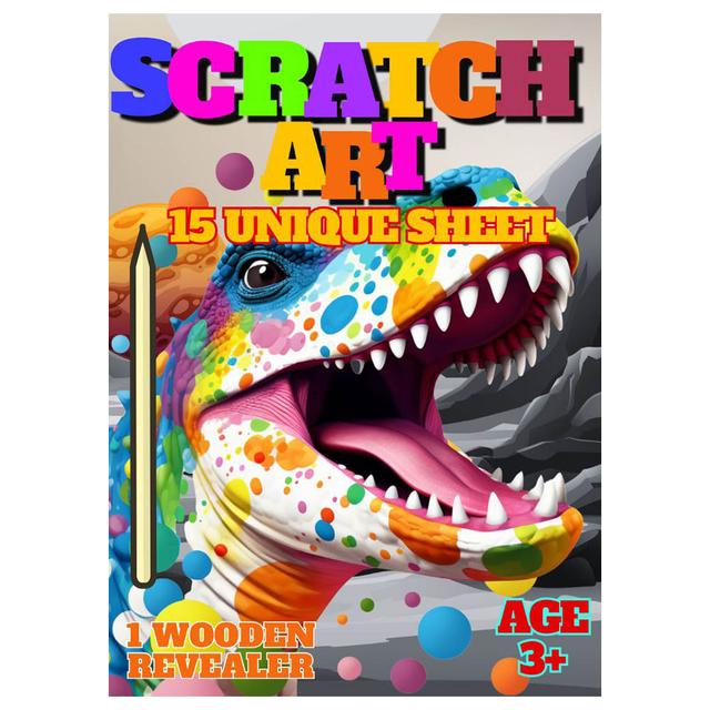 Just Kidding - Dinosaur Scratch Art Book For Kids