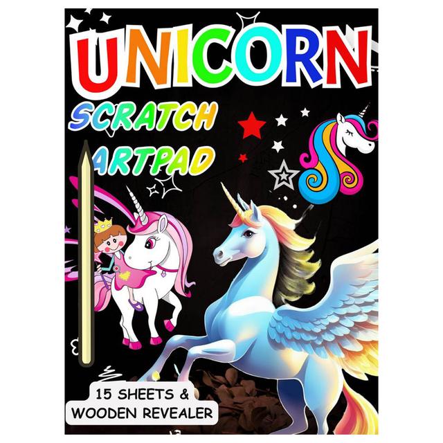 Just Kidding - Unicorn Scratch Art Pad For Kids