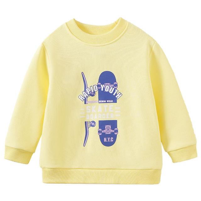 Sugar Rush - Printed Round Neck Full Sleeves Sweatshirt - Yellow